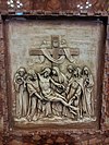 Detail of the fourteenth station of the cross Nazareth Hall Fourteenth Station of the Cross.jpg