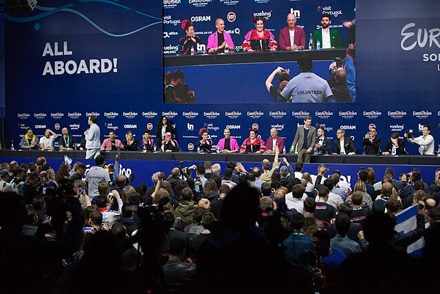 Press conference with the Israeli delegation following its win at the 2018 contest