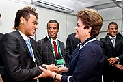 2011: Lucas Moura and Dilma Rousseff