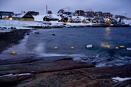 Hans Egede House visible in the far top left Nuuk Bay.jpg