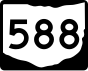 State Route 588 маркер