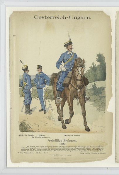 File:Oesterreich-Ungarn. Freiwilligen Krakusen, 1866. Offizier in Parade; Offizier im Gesellschaftsanzug; Offizier in Parade (NYPL b14896507-90449).tiff