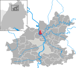 Läget för Offenau i Landkreis Heilbronn