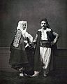 Christian couple from Shkodra, illustration from the book Popular Costumes in Turkey, 1873