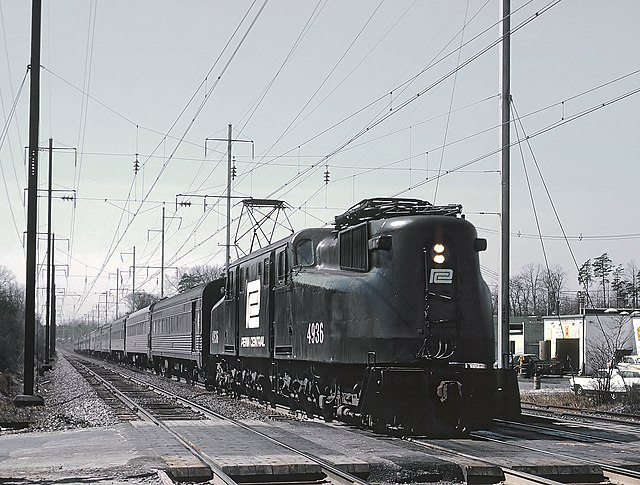 The northbound Silver Star passing through Seabrook, Maryland in 1969
