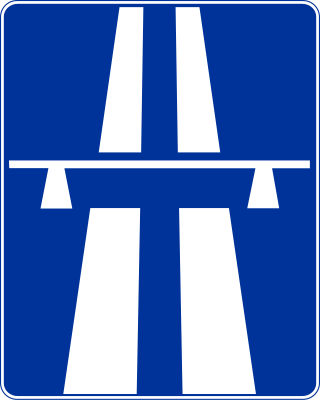 Zeichen für die Autobahn