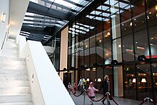 The Gallery and library seen here during a public opening to celebrate Europe Day. Palais de la Cour de Justice CJEU May 2009 Gallery and library.jpg