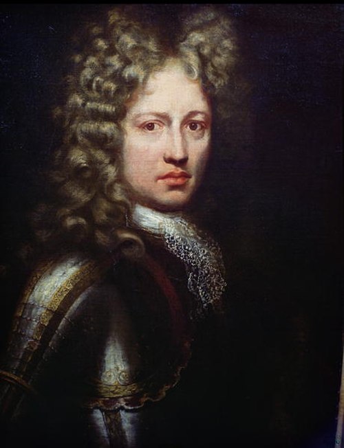 Jacobite cavalry officer Patrick Sarsfield. Sarsfield's large reserve of cavalry could have countered the Williamite advance, but he had been ordered 