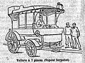 Serpollet steam car with 7 seats Ernest Archdeacon finished 16th Le Petit Journal – Contest for Horseless Carriages, Paris-Rouen. Le Petit Journal Sunday 22 July 1894