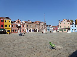 Burano's Piazza Galuppi is named for the composer Piazza Galuppi in Burano.JPG