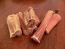 Bull pizzle cut into small pieces for dogs to chew PizzleTreat.jpg