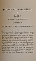 First page of Science and hypothesis (1905)