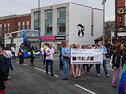 Representatives of NHS 'OpCourage' at the 2022 Pride in Hull parade.