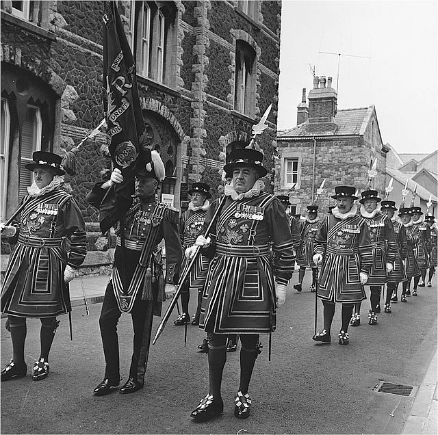 Scene in Caernarfon on Investiture day 1969.