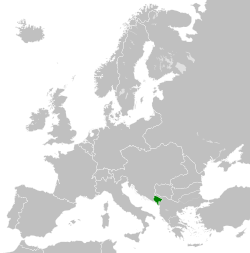 Location of Juodkalnijos kunigaikštystė