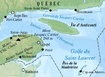 Situation de l'île dans le Golfe du Saint-Laurent