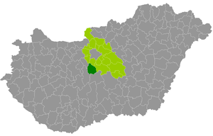 okres Ráckeve na mapě Maďarska