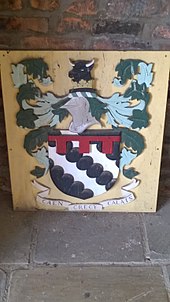 Coat of arms of the Radclyffe family, awarded to Sir John Radclyffe in the 1340s Radclyffe coat of arms.jpg