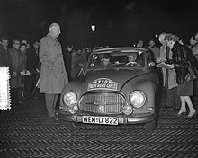 Auto Union 1000 on the 1960 Monte Carlo Rally Rally Monte Carlo 1960 vertrek Den Haag, Bestanddeelnr 910-9566.jpg