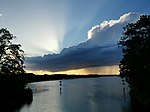 Regen über dem Dolgensee bei Dolgenbrodt