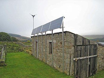 English: Renewable energy sources at Chattleho...