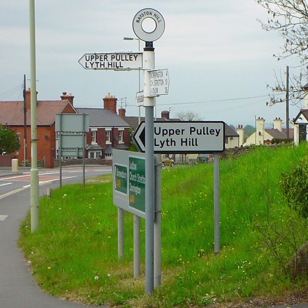 Bayston Hill signpost