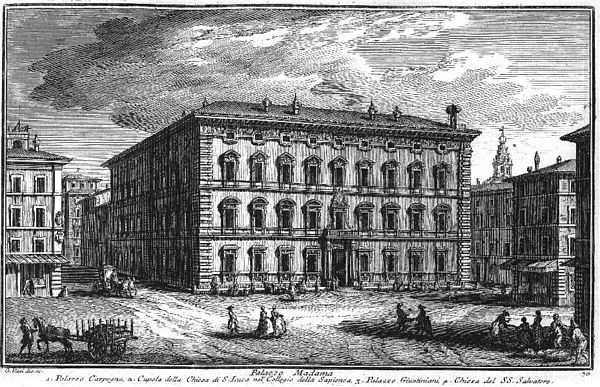 Palazzo Madama as it appeared in 17th century