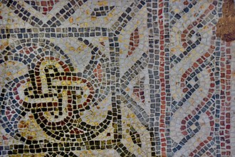 Roman mosaic Stanwick Lakes Roman mosaic Stanwick lakes.jpg