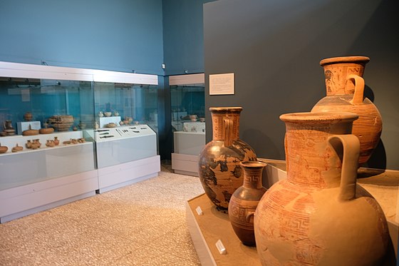 Room inside the archeological museum of Eleusis.