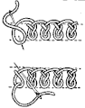 Rosette chain stitch line