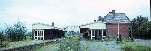 The derelict Ross-on-Wye station in September 1974.