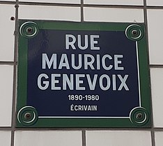 Rue Maurice-Genevoix à Paris.