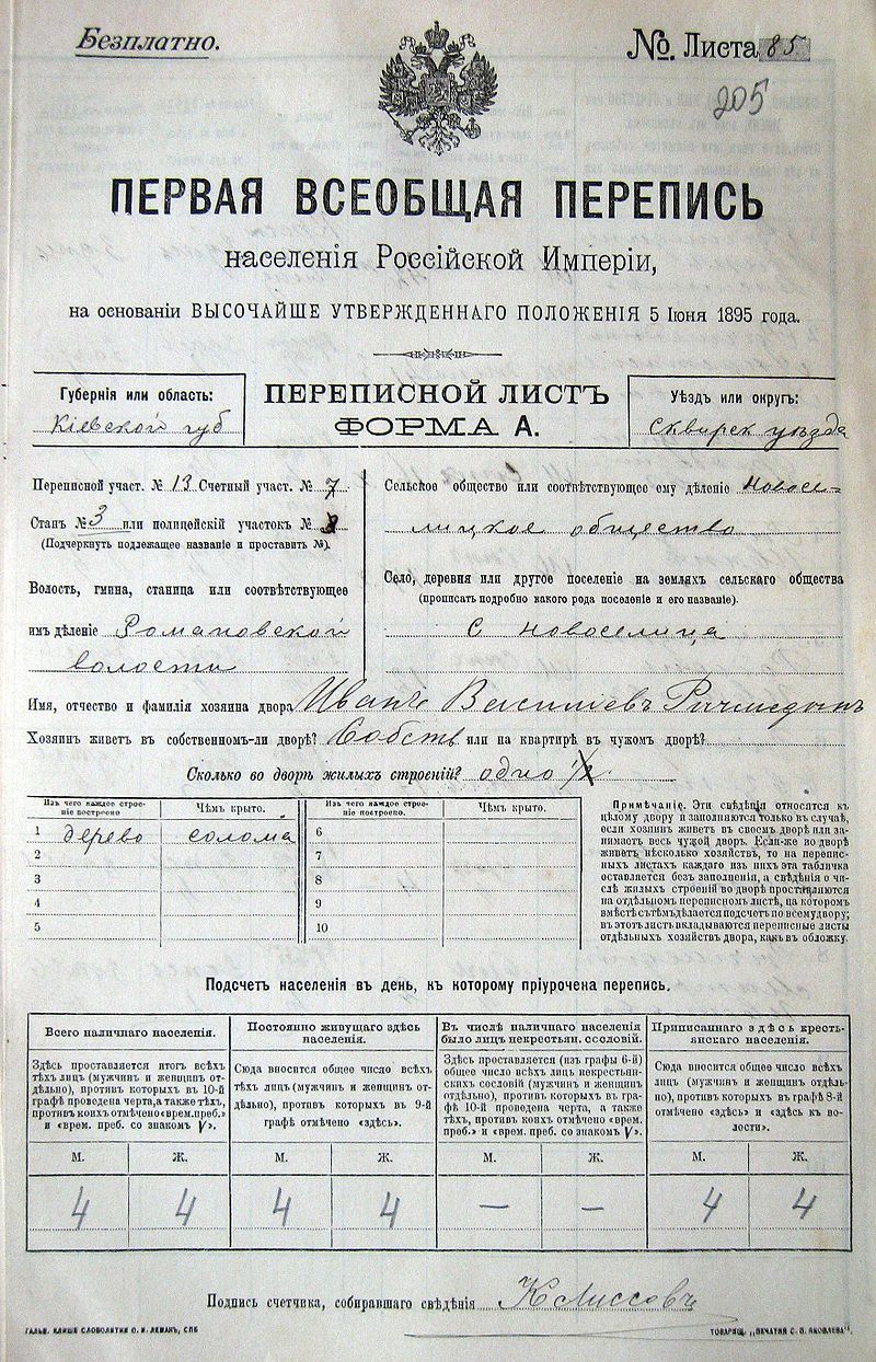 Перепись населения Российской империи (1897) — Википедия