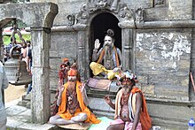 Sadhus in Pashupatinath Temple Sadus at Pashupatinath temple.JPG