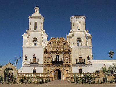 Mission San Xavier del Bac in Arizona Foto: Packbj