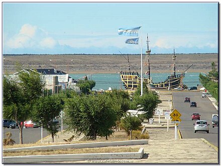 Puerto San Julián features a replica of Victoria, the only ship of the expedition to make the circumnavigation