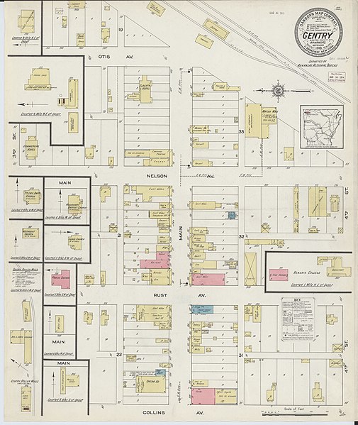 File:Sanborn Fire Insurance Map from Gentry, Benton County, Arkansas. LOC sanborn00249 001.jpg