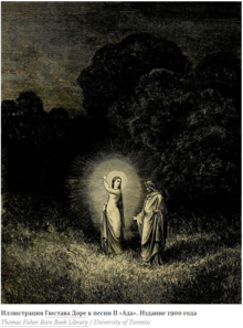 Santa Lucia e Dante in un'illustrazione di Gustave Doré