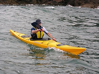 Sea kayak Light boat that is paddled