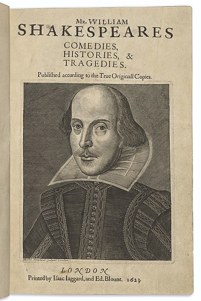 File:Shakespeare first folio 1623 (October 2020 Christies auction).jpg