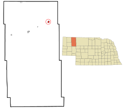 Ubicación dentro del condado de Sheridan y Nebraska