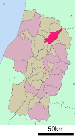 Location of Shinjō in Yamagata Prefecture