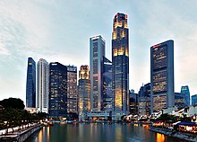 A view of the skyline of Singapore Singapore skyline from Elgin bridge (8195437887).jpg
