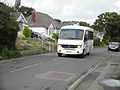 Southern Vectis 5868 (KX56 OVU), a Mercedes-Benz O814D/Plaxton Beaver 3, in Newnham Road, Binstead, Isle of Wight on route 34. The bus was on loan to Southern Vectis, as it had previously been used with Wightbus. This was the first day Southern Vectis operated route 34.