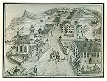 St. Johann in Tirol um 1750