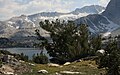 Steelhead Lake & glaciers, near Tioga Pass, Calif