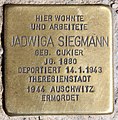 Jadwiga Siegmann, Carl-Schurz-Straße 39, Berlin-Spandau, Deutschland