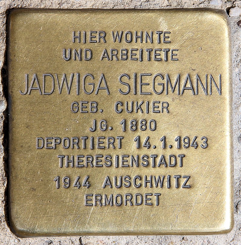 Stolperstein Carl-Schurz-Str 39 (Spand) Jadwiga Siegmann.jpg