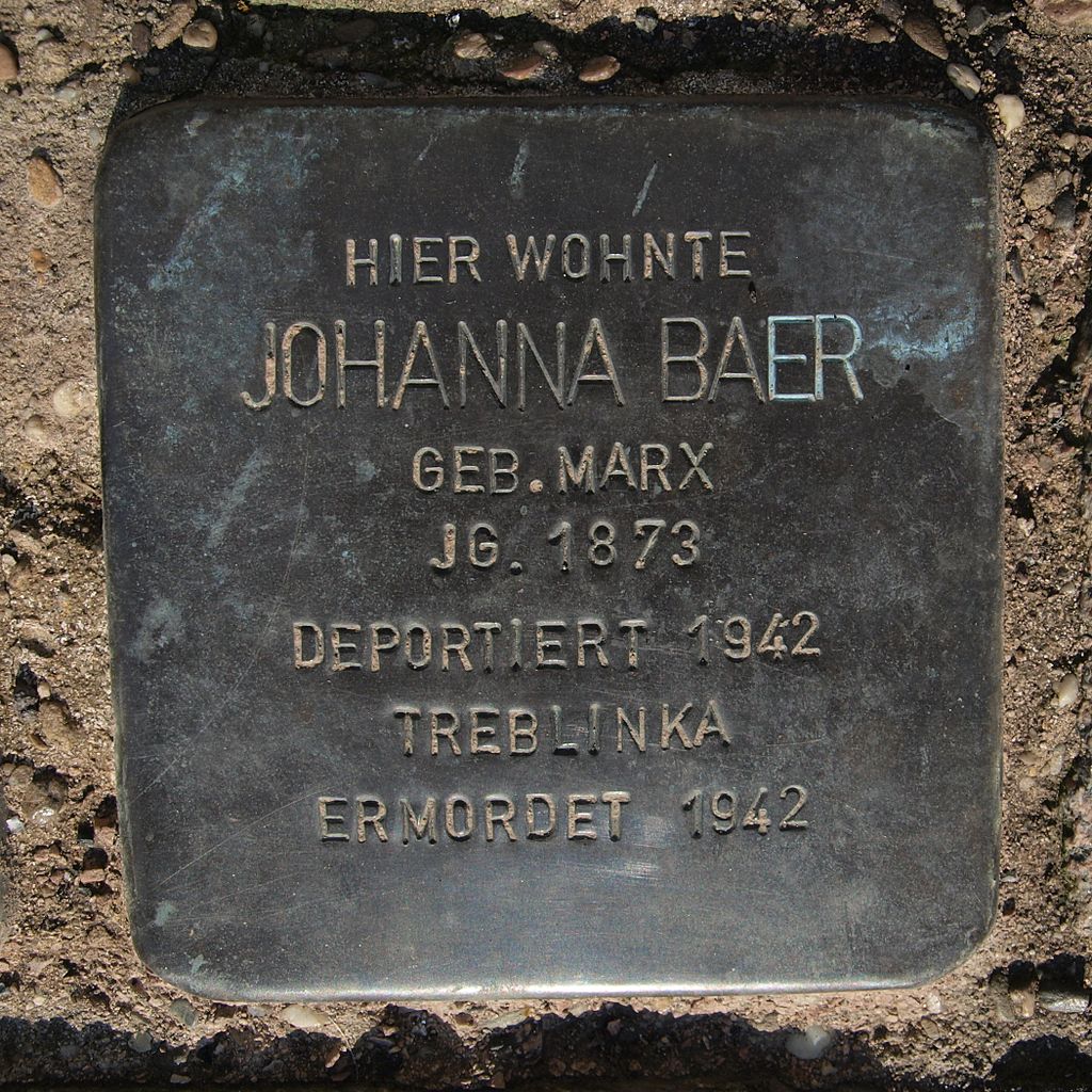 Stolperstein Lahnstein Ostallee 11 Johanna Baer.jpg