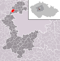 Středokluky - Carte